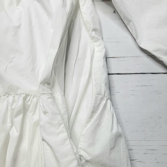 J. Crew Cotton Poplin Tunic Dress Farmer's Market Embroidery White Floral Small - Picture 9 of 13